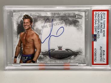 Chris Jericho on Card Auto PSA - 2015 Topps WWE Undisputed