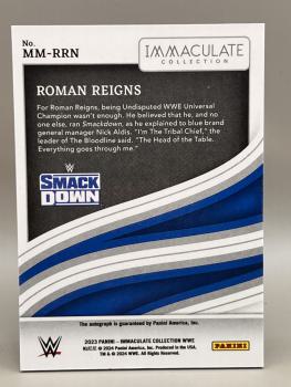 Roman Reigns Modern Marks Auto 04/10 - 2023 Panini Immaculate WWE