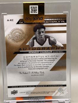 Kennedy Chandler Autograph - 2022 Upper Deck Goodwin Champions