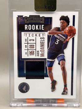 Jaden McDaniels Rookie Ticket Relic - 2021 Panini Contenders NBA