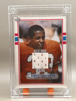 Tony Dorsett Game Used Swatch - 2022 Jersey Fusion NFL Football