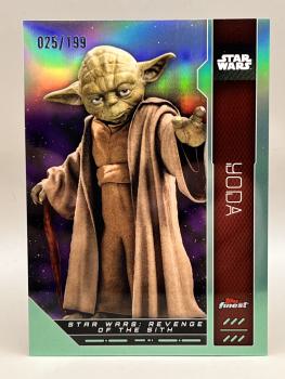 Yoda Teal Refractor 025/199 - 2023 Topps Finest Star Wars