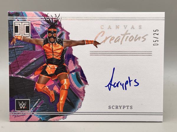 Scrypts 05/25 Canvas Creations Auto - 2023 Panini Impeccable WWE