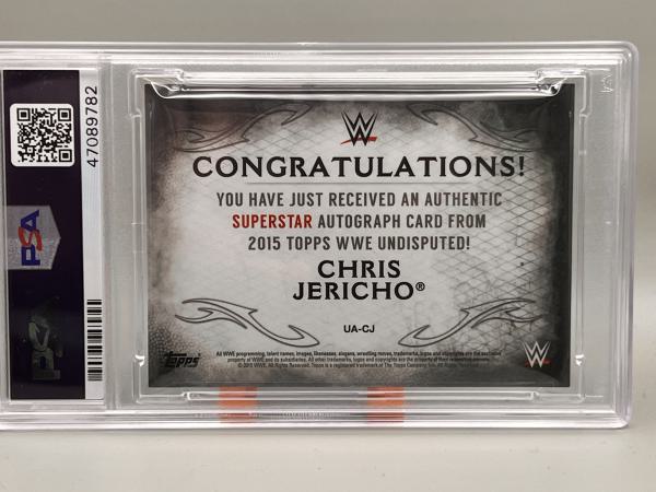 Chris Jericho on Card Auto PSA - 2015 Topps WWE Undisputed