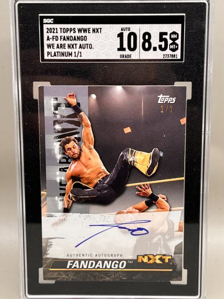 Fandango 1/1 on card Auto SGC 8.5 - 2021 Topps NXT WWE