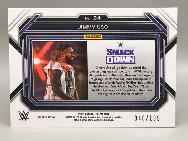 Jimmy Uso Blue 046/199 - 2023 Panini Prizm WWE