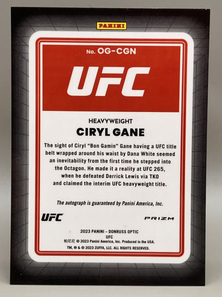 Ciryl Gane Opti-Graphs Auto - 2023 Panini Donruss Optic UFC