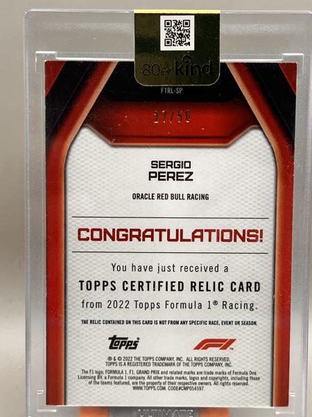 Sergio Perez Relic 27/50 - 2022 Topps F1