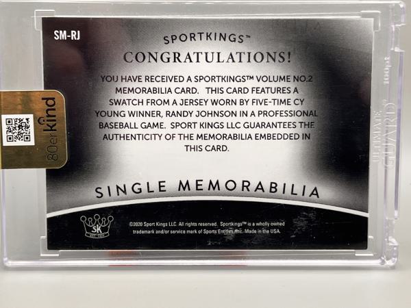 Randy Johnson (Baseball) Single Memorabilia - 2020 Sportkings Legends Memorabilia