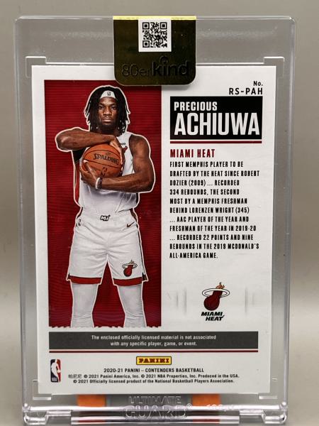 Precious Achiuwa Rookie Ticket Relic - 2021 Panini Contenders NBA