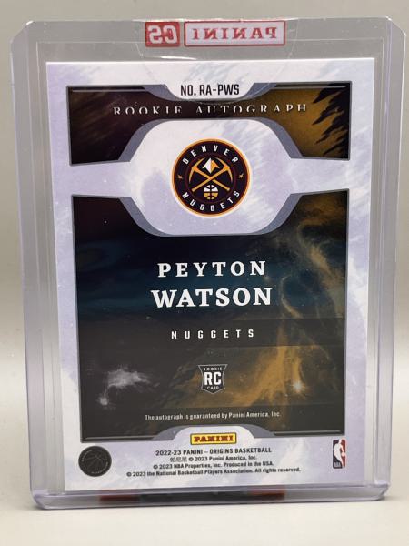 Peyton Watson Rookie Autographs - 2022 Panini Origins NBA