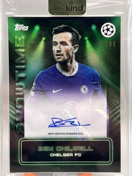 Ben Chilwell | Chelsea FC Green Parallel Auto 67/99 - 2023 Topps Showtime Fußball