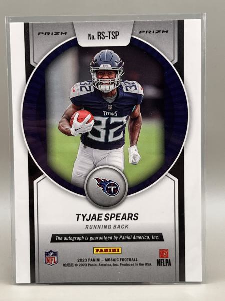 Tyjae Spears Scripts Rookie Auto - 2023 Panini Mosaic NFL