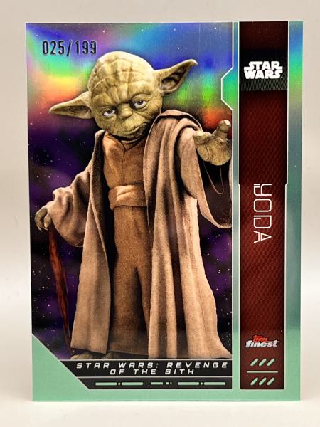 Yoda Teal Refractor 025/199 - 2023 Topps Finest Star Wars